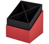 Rössler Papier 1331452360 - S.O.H.O. Estuche para lápices, 86 x 86 x 100 mm, rojo, 1 unidad