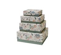 Rössler Papier 13431537004 - Caja de regalo con tapa Eliza, set de 4 cajas, cajas de cartón rectangulares