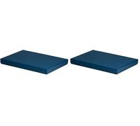 Rössler Papier 13521453900 - Caja de cartón Boxline rectangular, adecuada para DIN A4, azul marino, 1 unidad (Paquete de 2)