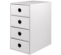 Rössler Papier 1524452094 - S.O.H.O. Caja de 4 cajones para DIN A5, con orificio de agarre, edición especial blanco, 250 x 175 x 320 mm, 1 unidad