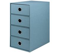 Rössler Papier 1524452154 - S.O.H.O. Caja de 4 cajones para DIN A5, con agujero de agarre, tela vaquera, 250 x 175 x 320 mm, 1 unidad