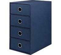 Rössler Papier 1524452904 - S.O.H.O. Caja de 4 cajones para DIN A5, con orificio de agarre, azul marino, 250 x 175 x 320 mm, 1 unidad