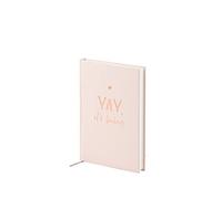 Rössler Papier 18831429001 - Mi Libro de Diario con estampado en caliente DIN A5, 192 páginas punteadas, encuadernado, Polvo Pastel YAY es hoy