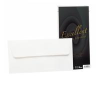 Rössler Papier 20261711 - Excelente - Paquete de sobres DIN largo, con forro de seda, blanco