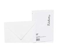 Rössler Papier 2031388003 - Sobre DIN C6, forro de seda, 20 piezas, papel hecho a mano, martillado, blanco