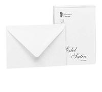 Rössler Papier 2031838001 - Noble Satin - Paquete de sobres 20/C6 con forro de seda, blanco