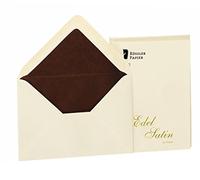 Rössler Papier 2031838004 - Noble Satén - Paquete de sobres 20/C6 con forro de seda, marfil