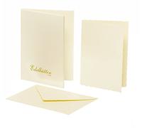 Rössler Papier 2234388803 - Carpeta para tarjetas DIN A6 hd/C6, 8/8, papel hecho a mano, martillado, marfil