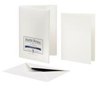 Rössler Papier 2234831009 - Paper Royal - Carpeta de tarjetas DIN A6 hd/C6 8/8, acanalado blanco