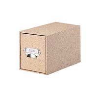 Rössler SOHO Caja de almacenamiento para CD, organizador con cajón, almacenamiento y organización, 143 x 158 x 261 mm, 1 unidad, color: marrón, cacao