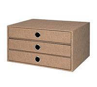 Rössler - S.O.H.O. Caja con 3 cajones A4 34 x 25 x 19 cm Avellana