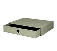 Rössler - S.O.H.O. Caja con cajones, 34 x 25 x 7 cm, salvia | Organizador de escritorio para documentos, expedientes, material de oficina y almacenamiento ordenado