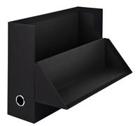 Rössler - S.O.H.O. Caja de archivo A4 33,5 x 25,5 x 9,5 cm Negro | Caja de almacenamiento con tapa de cartón para documentos, expedientes, archivos y material de oficina