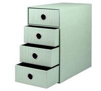 Rössler - S.O.H.O. Cajonera de 4 cajones, 18 x 25 x 32 cm, menta | Organizador de escritorio para documentos, expedientes, material de oficina y almacenamiento ordenado