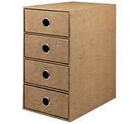 Rössler Papier 1524452604 - S.O.H.O. Caja de 4 cajones para DIN A5, con agujero de agarre, Special Line Avellana, 250 x 175 x 320 mm, 1 unidad