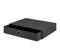 Rössler Soho - Caja de almacenaje, A4, Color negro | Organizador de escritorio para documentos, expedientes, material de oficina y almacenamiento ordenado