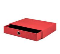 Rössler Soho - Caja de almacenaje, A4, color rojo | Organizador de escritorio para documentos, expedientes, material de oficina y almacenamiento ordenado | Organizador de escritorio para documentos, expedientes, material de oficina y almacenamiento ordenado