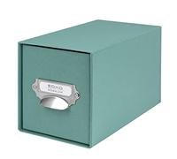 Rössler SOHO Caja de almacenamiento para CD, organizador con cajón, almacenamiento y organización, 143 x 158 x 261 mm, 1 unidad, color: verde, azul, ópalo