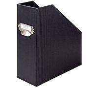 Rössler Papier 1318452701 - S.O.H.O. Revistero para DIN A4, con asa y etiqueta inscribible, 11,5 x 26 x 31,5 cm, negro, 1 unidad