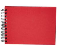 Rössler Papier 1329452360 - S.O.H.O. Álbum de fotos Wire-O 195 x 145 mm, 40 páginas negras, rojo, 1 unidad