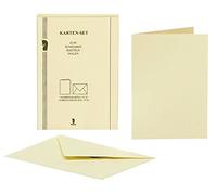 Rössler - Tarjetas Plegables en Blanco con sobre, Color Gamuza | 10 tarjetas dobles FT.18 con sobres a juego para invitaciones, felicitaciones y mensajes personales