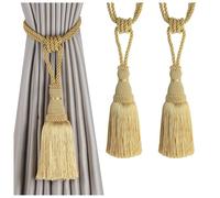 ROEUIPG 1 y 2 alzapaños Decorativos for Cortinas, Hechos a Mano, Elegantes, con borlas, for decoración de, Accesorios for habitación, Soporte for(Color 04,1Piece)