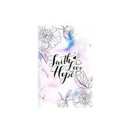 ROEUIPG 3 cuadernos A5 con texto en inglés Fe, esperanza, amor, libro cristiano, diario de oración, material for estudio bíblico(Color-4)