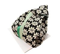 ROEUIPG Bolso De Muñeca Tejido A Rayas, Bolsa Almacenamiento For Niñas, Maquillaje Con Rejilla For Lápiz Labial, Flores For Mujer, Mini Nudo(Black)