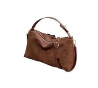 ROEUIPG Bolsos para el día a día en otoño Bolsos de hombro con cremallera de color liso en oferta for mujer(Coffee)