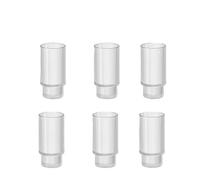ROEUIPG Coffee Glass Cups Stackable Glassware Stripe Simple Transparent Cocktail Bar Beverages Soda Milk Juice Drink Mugs Cup Drinkware(380ml 6pcs)
