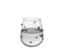 ROEUIPG Creative Glass Cup Blue Irregular Dot Glasses Design Sense Bubble Water Milk Juice Wine Shot Cute Cups(Blue)
