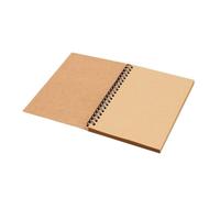 ROEUIPG Cuaderno de 3 piezas con espiral retro, papel Kraft, cuaderno bocetos, diario pintura, dibujo, grafiti, oficina, escuela, papelería(Khaki-Khaki Inner,12x18cm-50 sheets)