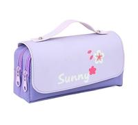 ROEUIPG Estuche for lápices Bolsa de Almacenamiento Gran Capacidad Útiles Escolares Papelería Estuches for bolígrafos(Sakura Purple)