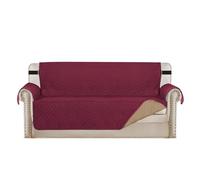 ROEUIPG Fundas de sofá Acolchadas antidesgaste 1/2/3/4 plazas, Estera Repelente al Agua for Mascotas, Perros y niños, Fundas Antideslizantes for sillón reclinable(A7 Wine Red,1 Seater)