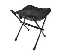ROEUIPG Outdoor Camping Ultra Lightweight Portable Stool, High Aesthetic Value 7075 Aluminum Alloy Folding(Black)