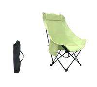 ROEUIPG Outdoor Folding Chair Portable Moon Recliner Camping Chairs Foldings Stool Fishing(Green)