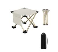 ROEUIPG Outdoor Portable Folding Stool Camping Collapsible Foot Hiking Beach Travel Picnic Fishing Seat Tools Ultralight(with Side Pocket)