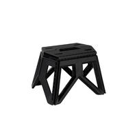 ROEUIPG Outdoor Portable Folding Stool Camping Plastic High Load-Bearing Handle(Black)