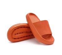 ROEUIPG Pantuflas con cojín de nube for mujer, suaves, verano, plataforma gruesa, for baño, hogar, for hombre, antideslizantes, for interiores, for(Orange,40-41(foot 250mm))