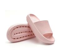 ROEUIPG Pantuflas con cojín de nube for mujer, suaves, verano, plataforma gruesa, for baño, hogar, for hombre, antideslizantes, for interiores, for(Pink,42-43(foot 260mm))