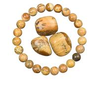 ROEUIPG Pulsera de cuentas piedra obsidiana dorada for hombres y mujeres, luz, arcoíris, cruda, redondas, joyería energética(17cm,8MM BEADS_17 PICTURE STONE)