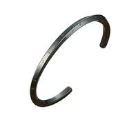 ROEUIPG Pulseras tipo brazalete for hombres, joyería de runas acero inoxidable(64mm Dia.,Black Color)