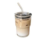 ROEUIPG Striped Bud Straight Cocktail Juice Long Drink Milk Shake Cup Flask Liquor Vodka Glasses for Champagne of Wine(Glass straw cup)