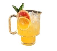 ROEUIPG Striped Bud Straight Cocktail Juice Long Drink Milk Shake Cup Flask Liquor Vodka Glasses for Champagne of Wine(Fruit tea mug 650ML)