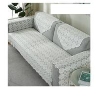 ROEUIPG Toalla de sofá, Toalla Trasera, con reposabrazos, Funda Encaje Antideslizante Universal for Las Cuatro Estaciones, Completa, cojín Tela for(Beige Auspicious FLO,Sofa Towel 90x90CM)