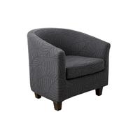 ROEUIPG Tub Club Armchair Covers Leaves Jacquard Bar Chair Cover Solid Color Relax Single Sofa Slipcovers with Seat Cushion Cover Home(A1)