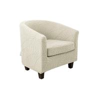 ROEUIPG Tub Club Armchair Covers Leaves Jacquard Bar Chair Cover Solid Color Relax Single Sofa Slipcovers with Seat Cushion Cover Home(A4)