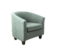 ROEUIPG Tub Club Armchair Covers Leaves Jacquard Bar Chair Cover Solid Color Relax Single Sofa Slipcovers with Seat Cushion Cover Home(A3)