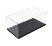 ROFBIHG Caja Expositora Acrílica, Vitrina Expositora para Figuras, Cubo Expositor para Figuras Juguetes Objetos de Colección Almacenamiento en Casa, A Prueba de Polvo(Negro,H10cm,L45xW35cm)