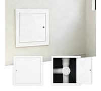 ROFBIHG Panel de Acceso con Cerradura para Puerta, Marco de Aluminio Blanco para Acceso de Plomería, Panel Decorativo de Acceso para Puerta Montaje Empotrado(22x24in/55.9x61cm)